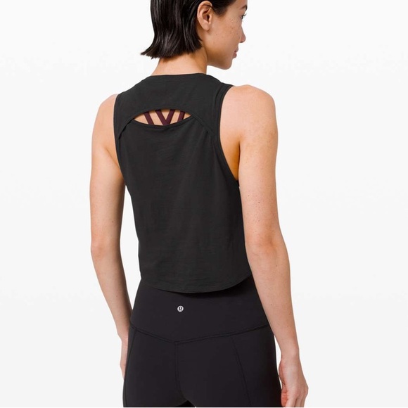 Lululemon Cut Back Crop Tank - Picture 1 of 8